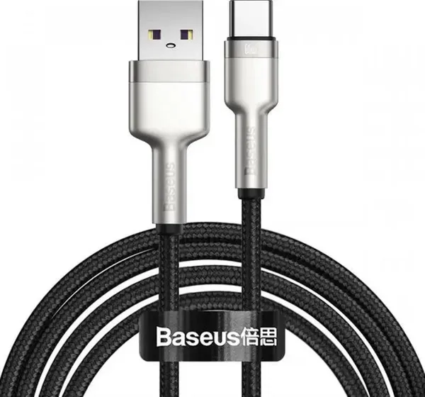 Кабель USB2.0 (M) - USB2.0 Type-C (M), 1м, Baseus CAKF000101, черный