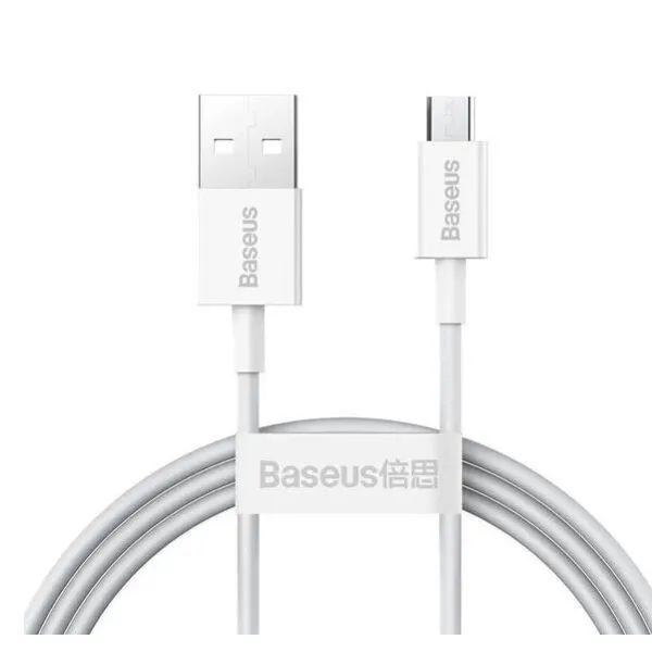 Кабель USB2.0 (M) - microUSB2.0 (M), 2м, Baseus CAMYS-A02, White