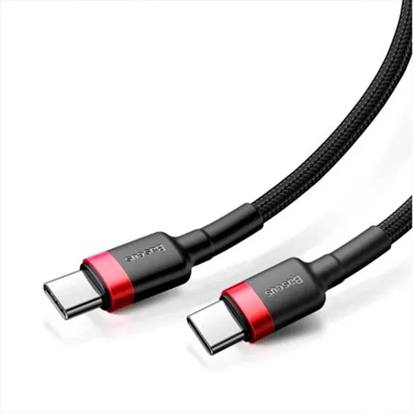 Кабель USB2.0 Type-C (M) - USB2.0 Type-C (M), 1м, Baseus CATKLF-G91, красный/черный