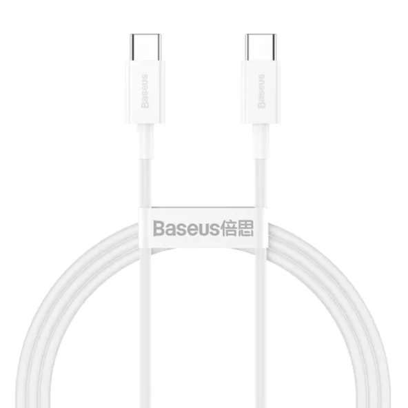 Кабель USB2.0 Type-C (M) - USB2.0 Type-C (M), 2м, Baseus CATYS-C02, White