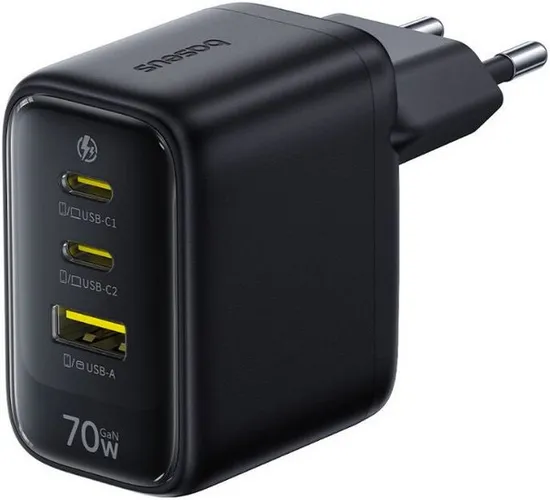 СЗУ Baseus EnerFill FE22 70W E0123500, черный, USB + 2xUSB Type-C