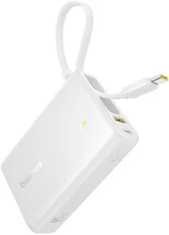 Внешний аккумулятор 10000мАч Baseus PicoGo PPPG-1W45C, P10076803213-00, белый