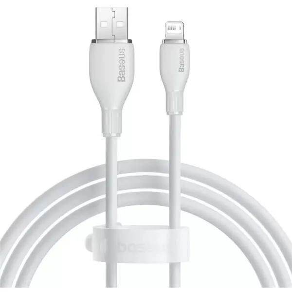 Кабель Lightning (M) - USB2.0 (M), 1.2м, Baseus Pudding Series P10355700221-00, белый