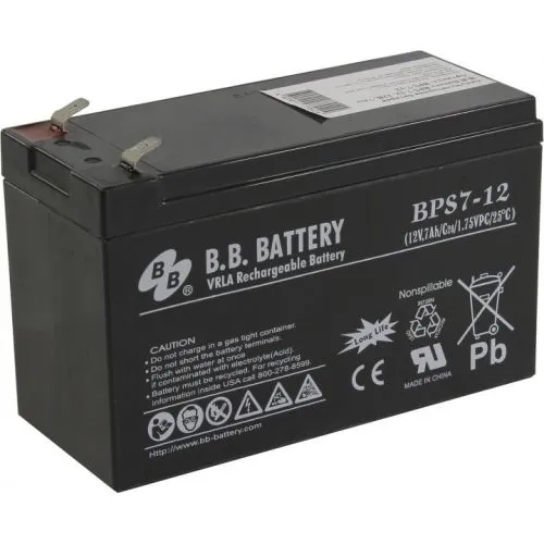 12V / 7Аh, аккумулятор для UPS, BB Battery BPS 7-12