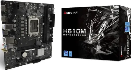 Материнская плата Biostar H610MT-E, LGA1700, (DP, HDMI), 2xDDR IV, mATX