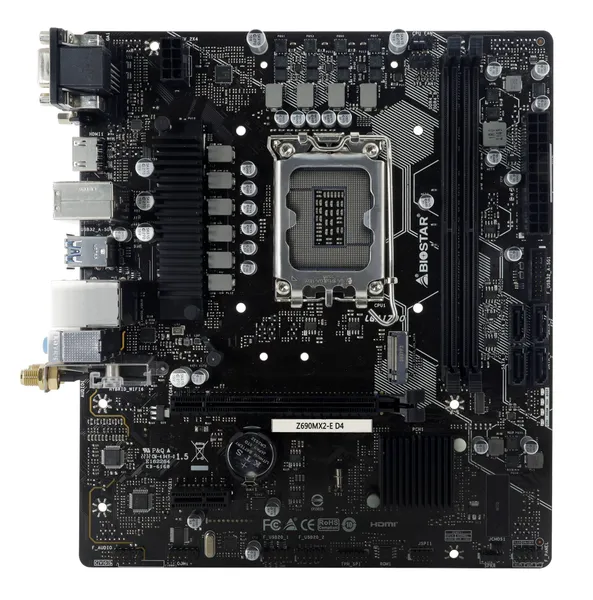 Материнская плата Biostar  Z690MX2-E D4, LGA1700, (HDMI, VGA, DVI), 2xDDR IV, mATX