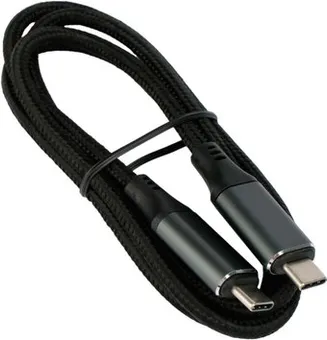 Кабель USB Type-C - USB Type-C, 1м, Cablexpert CC-USB4-CMCM-BR-1M, черный