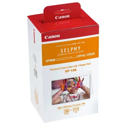Набор для печати Canon RP-108 8568B001 (картридж+бумага 108л.100x148mm) для Selphy CP