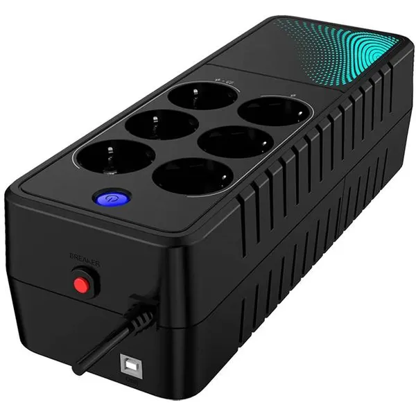 ИБП CBR LGT-650H-6F-LDB, 650VA (6xSchuko)