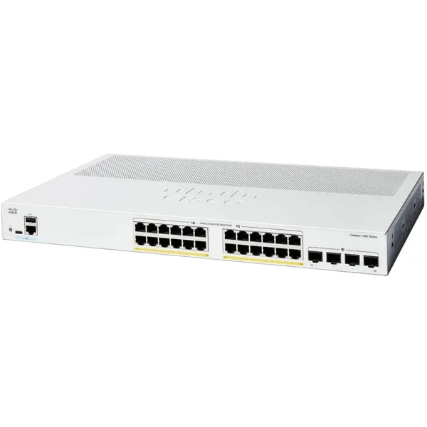 Коммутатор Cisco C1300-24P-4X, 24xLAN 1Gbps, 4xSFP+ 10Gbps, PoE