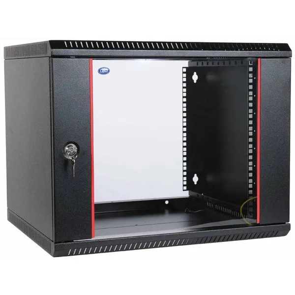 Шкаф коммутационный ЦМО ШРН-ЭКОНОМ (ШРН-Э-15.650-9005) настенный 15U 600x650мм пер.дв.стекл 65кг черный 600мм 180град. IP20 ШРН-Э-15.650-9005