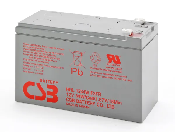 12V / 9Ah, аккумулятор для UPS, CSB HRL-1234W (F2)