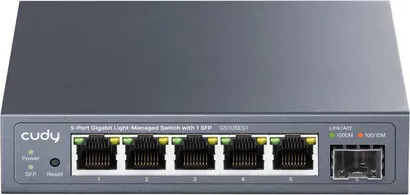 Коммутатор Cudy GS105ES1, 5xLAN 1Gbps, 1xSFP