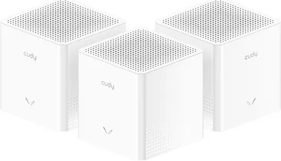 Wi-Fi система Cudy M3000S (3-pack), 2.4/5GHz, 2976Mbps, 2xLAN 1Gbps, WAN