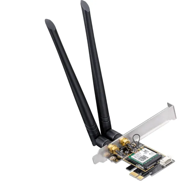 Сетевая карта Wi-Fi+Bluetooth, Cudy WE3000, 2.4/5/6GHz, 2976Mbps, PCI-Ex1