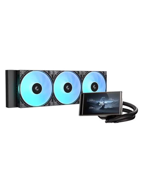 Жидкостное охлаждение DeepCool LT360 VISION ARGB R-LT360VISION-BKAMMC-G-1, 300W (LGA1700 Ready)