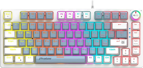 Клавиатура Defender Protos GK-309 (45308) голубой/белый