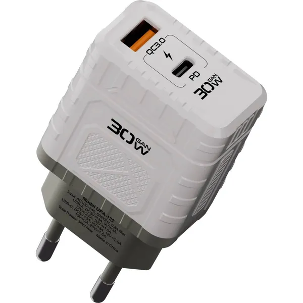 СЗУ Defender UPA-132 (83230), белый, USB, USB Type-C, 30W
