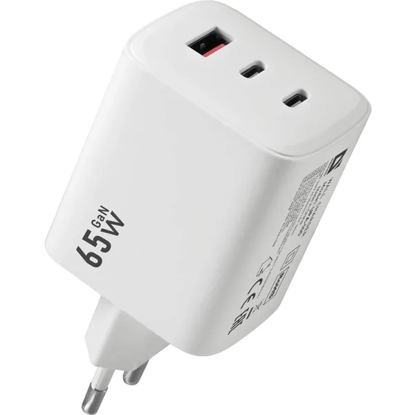 СЗУ Defender UPA-105 (83265), белый, USB, 2xUSB Type-C, 65W
