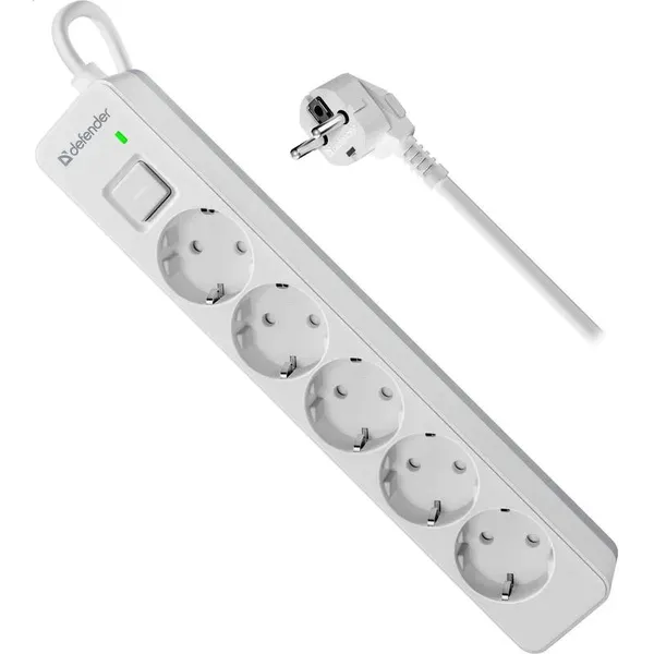 Сетевой фильтр Defender DFS-133 White (99431)