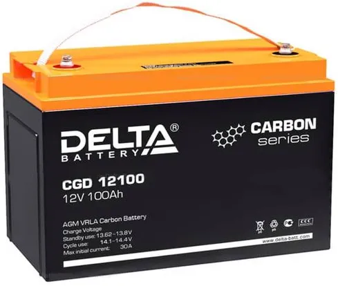 12V / 100Ah, аккумулятор для UPS, Delta CGD 12100