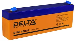 12V / 2.2Ah, аккумулятор для UPS, Delta DTM 12022