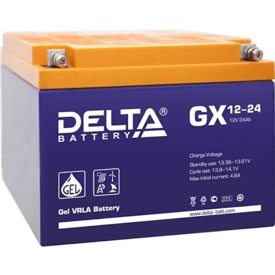 12V / 24Ah, аккумулятор для UPS, Delta GX 12-24