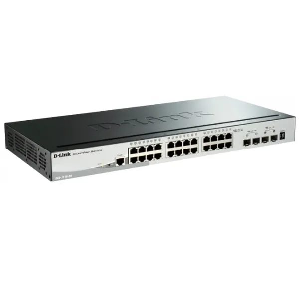 Коммутатор D-Link DGS-1510-28P/A1A, 24xLAN 1Gbps, 2 SFP, 2 SFP+, PoE
