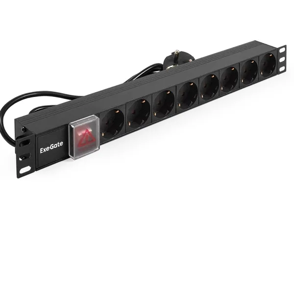 Блок распределения питания ExeGate ServerPro PDU-19H803 Al-8S-EU2CU-SW (EX280842RUS)