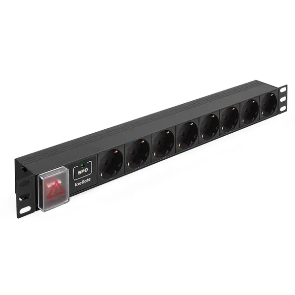 Блок распределения питания ExeGate ServerPro PDU-19H807 Al-8S-EU2-SW-SPD1 (EX280846RUS)
