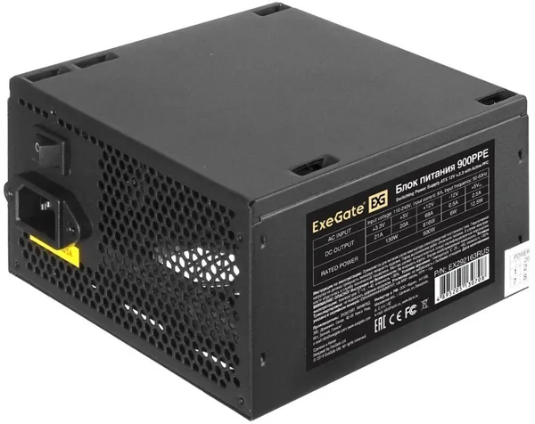 Блок питания 900Вт, ExeGate 900PPE EX292163RUS, 80%, APFC, ATX