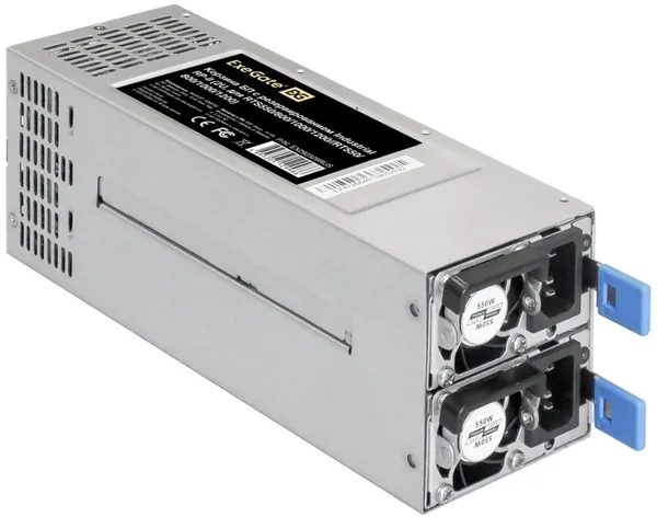 2x550Вт, ExeGate Industrial-RTS550 EX292321RUS, 94%, APFC, 2U Redundant
