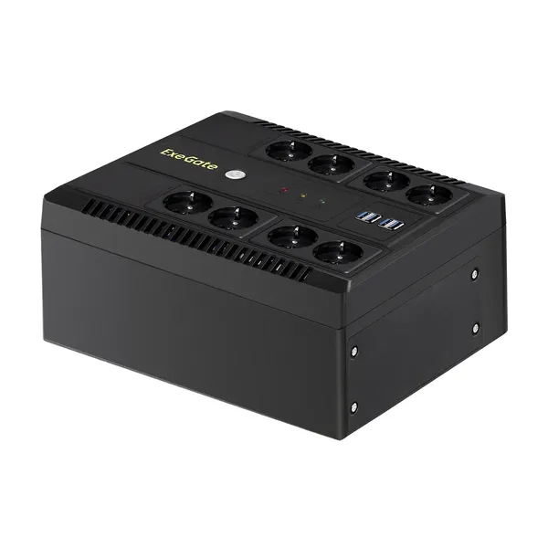 ИБП ExeGate NEO NNB-1000.LED.AVR.8SH.CH EX293855RUS, 1000VA (8xSchuko, 4xUSB)