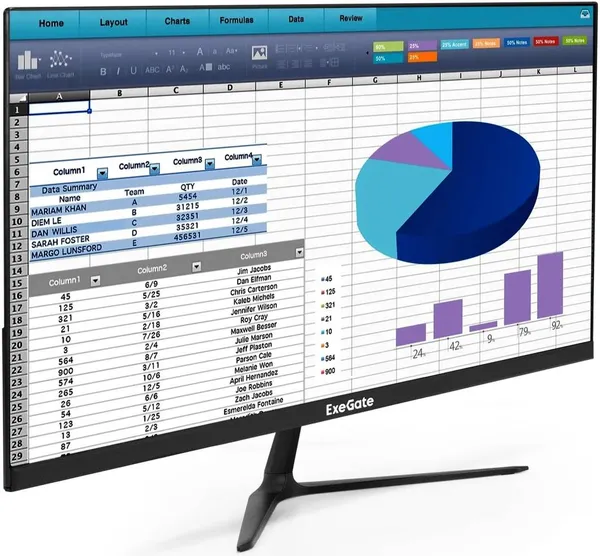 Монитор 21.5" ExeGate ProSmart ER2207 EX300341RUS, 1920x1080, VA, 100Hz (VGA, HDMI)