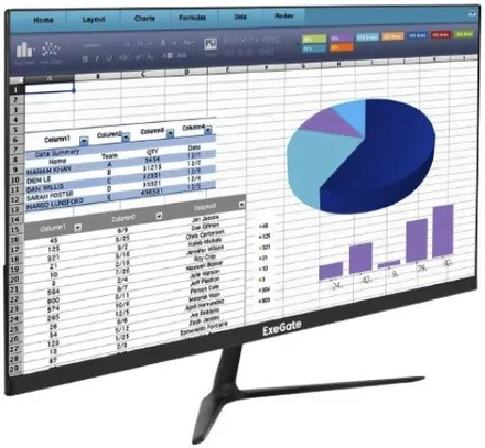 Монитор 23.8" ExeGate EH2400TA EX300461RUS, 1920x1080, IPS, 100Hz, Speakers (VGA, HDMI, DP)