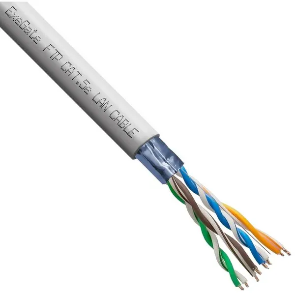 FTP кабель бухта 305м cat.5e ExeGate FUTP4-C5e-CCA-S24-IN-PVC-GY-305 (EX301074RUS)