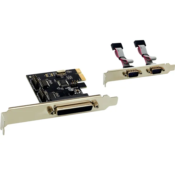 Контроллер 1 x LPT (DB25) + 2 x COM9, ExeGate EXE-303 EX281226RUS, PCI-E x1