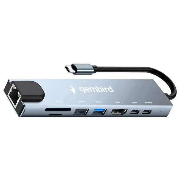Разветвитель USB Hub Gembird UHB-D3, 2xUSB, 2xUSB Type-C, HDMI