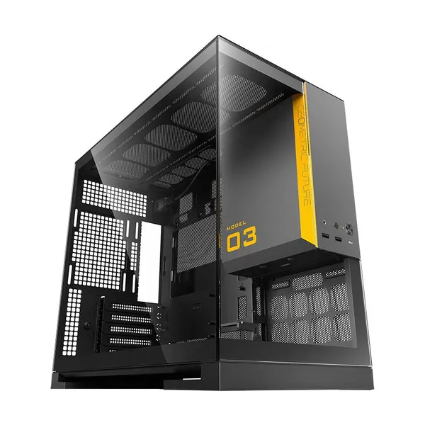 Корпус Geometric Future Model 3 Gray with fans (1AM3NZBK00110), без БП, mATX