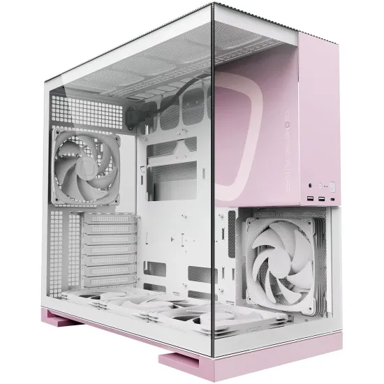 Корпус Geometric Future Model 5 White Pink with fans (1AM5WKPK01100) 5x140mm ARGB fans, без БП, E-ATX