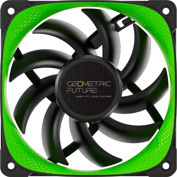 Вентилятор 12x12см Geometric Future Squama 3005G-12 Green 1F3005G112000