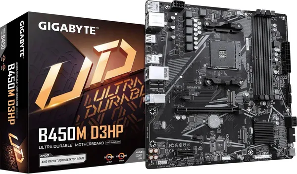 Материнская плата Gigabyte B450M D3HP, AM4, (2xHDMI, DP), 4xDDR IV, mATX