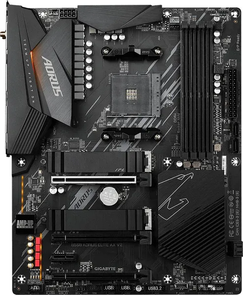 Материнская плата Gigabyte B550 AORUS ELITE AX V2, AM4, (HDMI, DP), 4xDDR IV, ATX