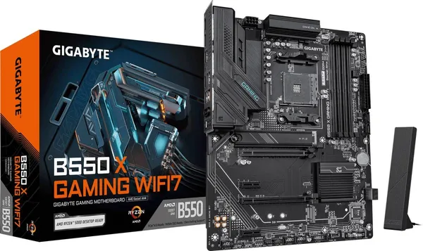 Материнская плата Gigabyte B550 X GAMING WIFI7, AM4, (DP, HDMI), 4xDDR IV, ATX