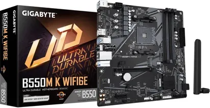 Материнская плата Gigabyte B550M K WIFI6E, AM4, (HDMI, DP), 4xDDR IV, mATX
