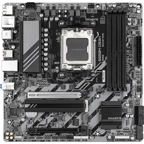 Материнская плата Gigabyte B850M DS3H rev.1.2, AM5, (HDMI, DP), 4xDDR V, mATX