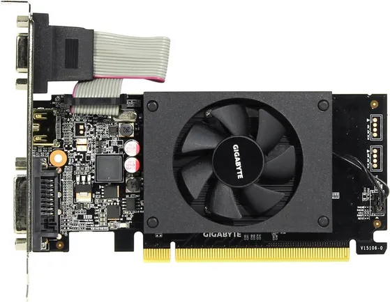 Видеокарта GeForce GT 710, 2Gb DDR3 64bit, Gigabyte GV-N710D3-2GL, RTL