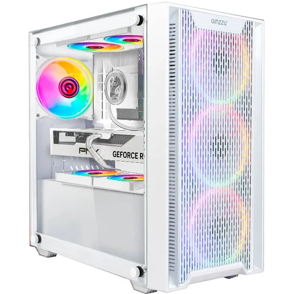 Корпус Ginzzu CL660 White, без БП, mATX