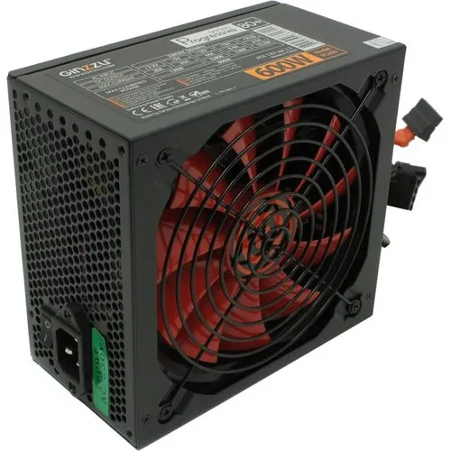 Блок питания 600Вт, Ginzzu PC600, 80 Plus, APFC, ATX