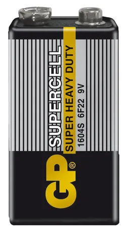 Батарейка Крона, GP Supercell 6F22 1604SLF, 9V